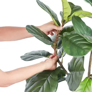 VEVOR 7FT Artificial Olive Tree with Black Pot, Tall Fake Tree with Natural Wood Trunk Realistic Green Leaves and Fruits, Indoor Faux Plant for Home, Office, Living Room, Corner Decor