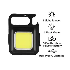 LED Pocket Work Light, Outdoor Camping, 4 Modes USB Type-C Rechargeable