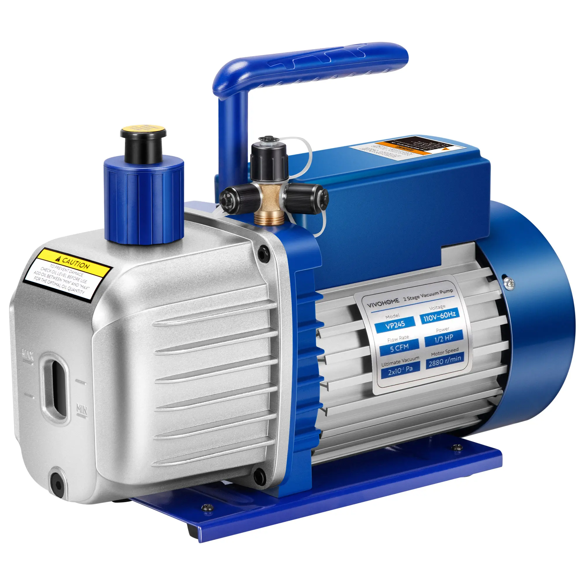 Vacuum Pump only - 1/2 HP 5 CFM Dual Stage