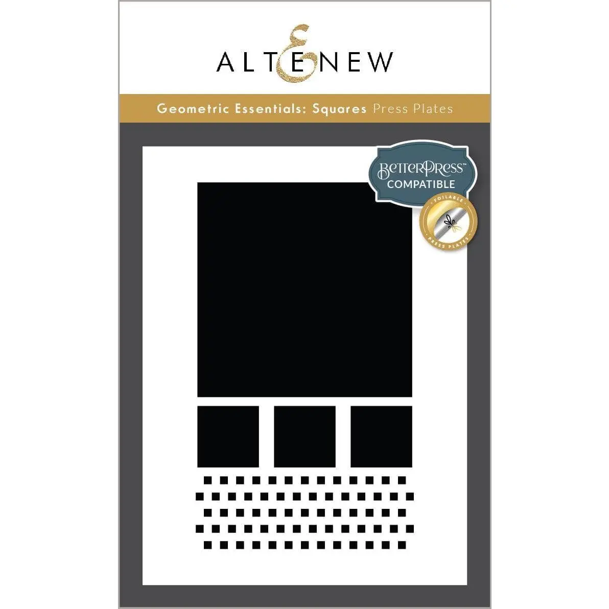 Geometric Essentials: Squares Press Plates/Foil Plates
