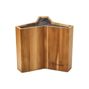 F.N. Sharp Acacia Wood Knife Block