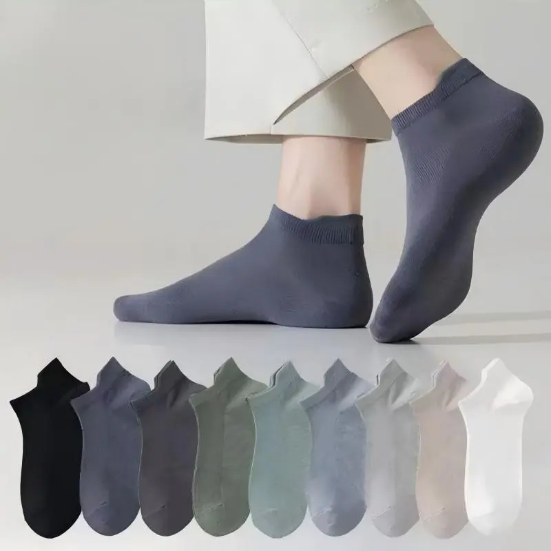 Women Viscose Bamboo Ankle Socks Low Cut Thin Sock Lightweight Pastal Color Soft Sock 1 Pairs Fit Smooth