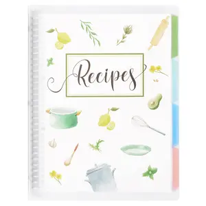 Recipe Book to Write in Your Own Recipes, Large Personal Blank Notebook, Removable Hardcover Journal Binder with 8 Dividers and 24 Tabs