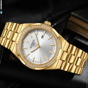 MOWBOL Signature Skeleton Series -Gold Watch | Luxury Men's Wristwatch | Business Professional | Perfect Birthday & Father's Day Gift for Husband