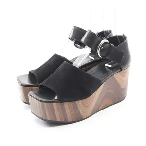 Pre-owned Celine Suede Small Leather Goods Leather Sandals