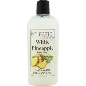 White Pineapple Liquid Pearl Body Wash, 3 in 1 Use for Bubble Bath, Hand Soap & Body Wash
