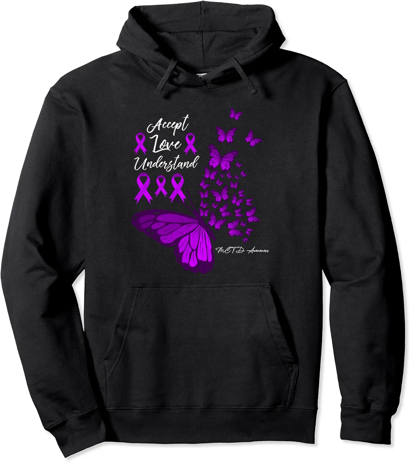 Accept Love Understand Butterfly MCTD Awareness Gifts Pullover Hoodie - Williamze Shop 54B0D8M4MCCW