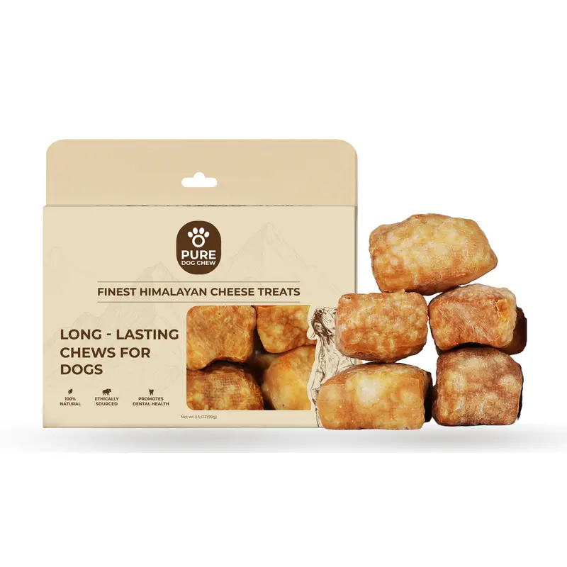 Pure Dog Chew Himalayan Yak Cheese Puffs for Dogs – 3.5 oz, Crunchy Cheese Dog Treats ( All Sizes & Breeds )