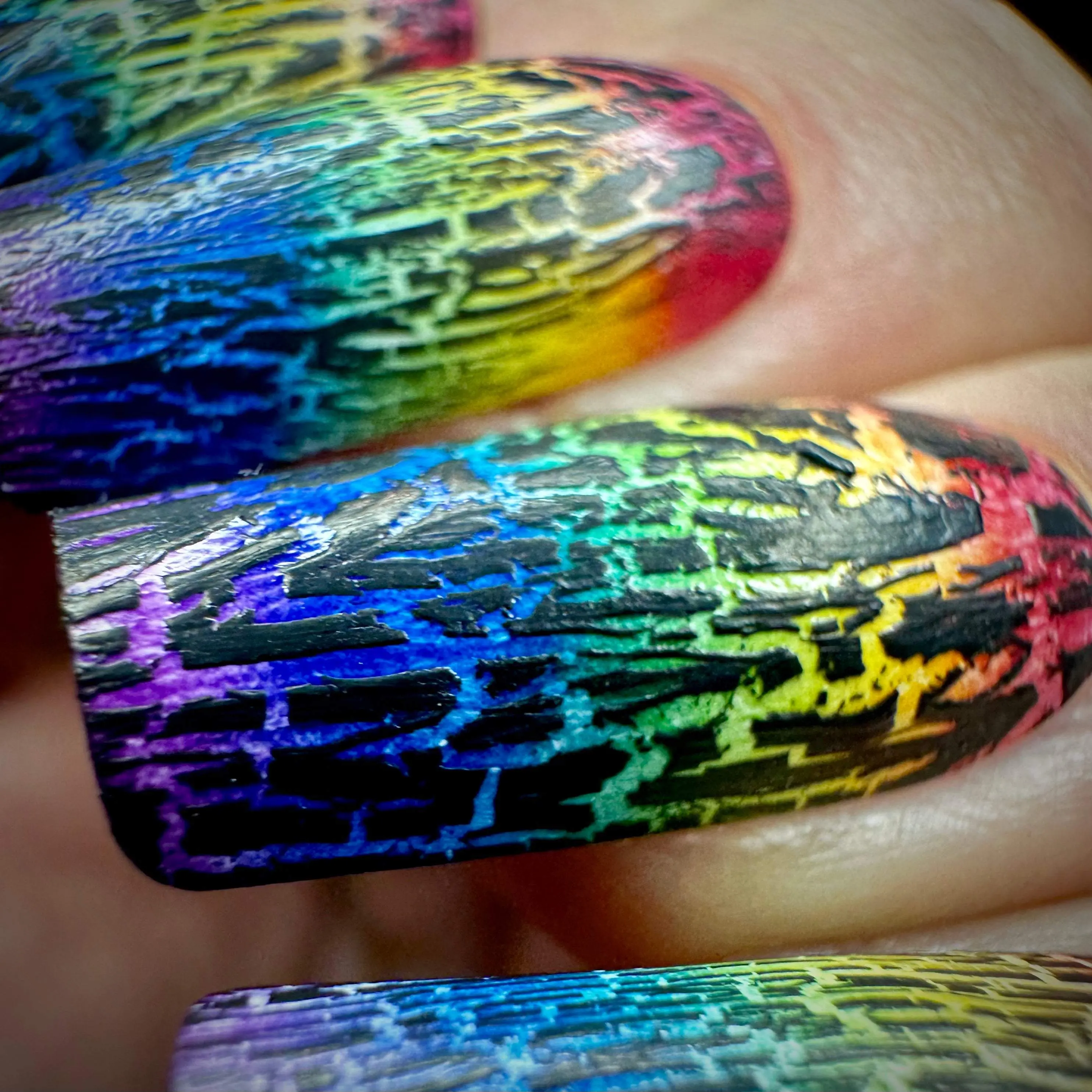 Shattered Dreams Crackle Nail Polish by Drunk Fairy Polish | Quick Dry 10-Free Black Crackle Polish