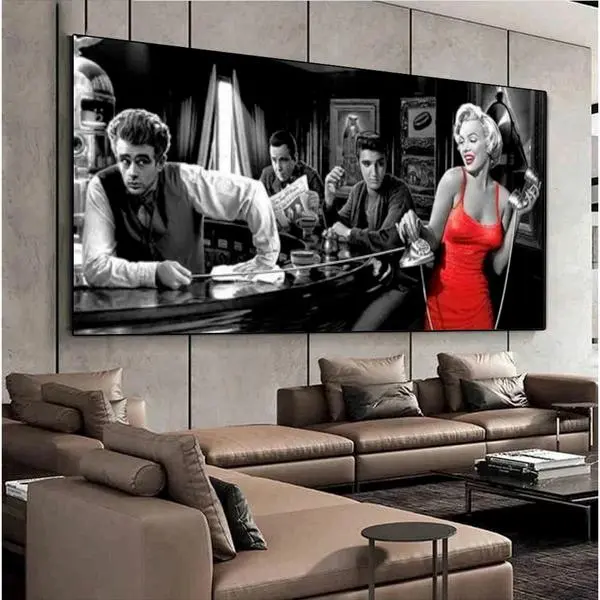 Marilyn Monroe Vintage Art Poster - Glossy Photo Wall Decoration, Iconic Home Decor Print for Classic Hollywood Fans, Ideal Gift
