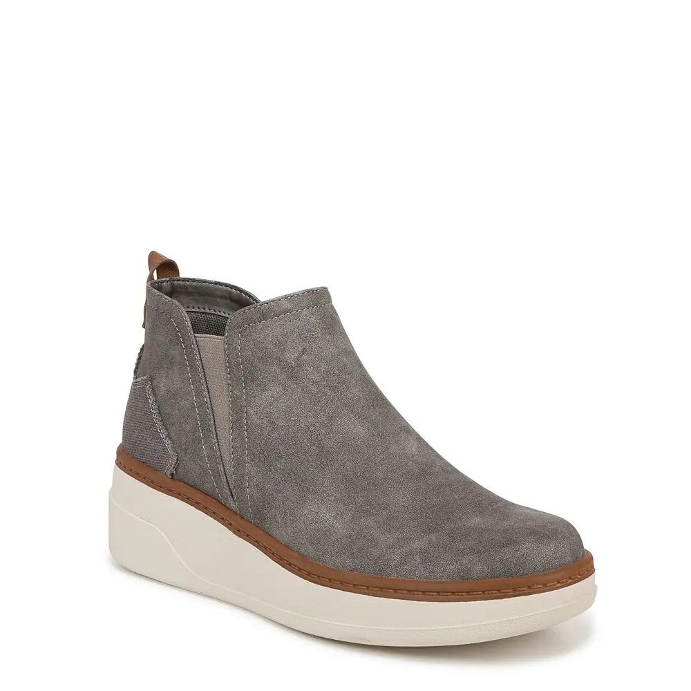 Blowfish Malibu Women's Charming Wedge Platform Sneaker Boot - Charcoal Sports Footwear Shoe for Hiking, Vegan, Round Toe