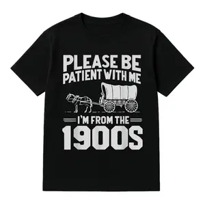 Vintage 1900s Cotton T-Shirt for Men Women Funny Be Patient Over the Hill Golf Gift Short Sleeves Sport Tee
