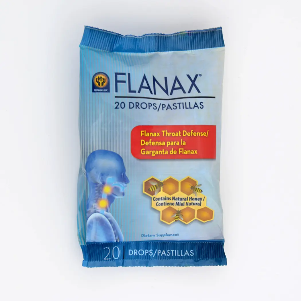 Flanax Honey Blend Therapeutic Cough Drops - 20 Candies/Bag, Honey Flavor, Natural Eucalyptus-Infused, No Artificial Additives, Therapy & Treatment Remedies, 10ml Food & Beverages Snack Healthcare Product