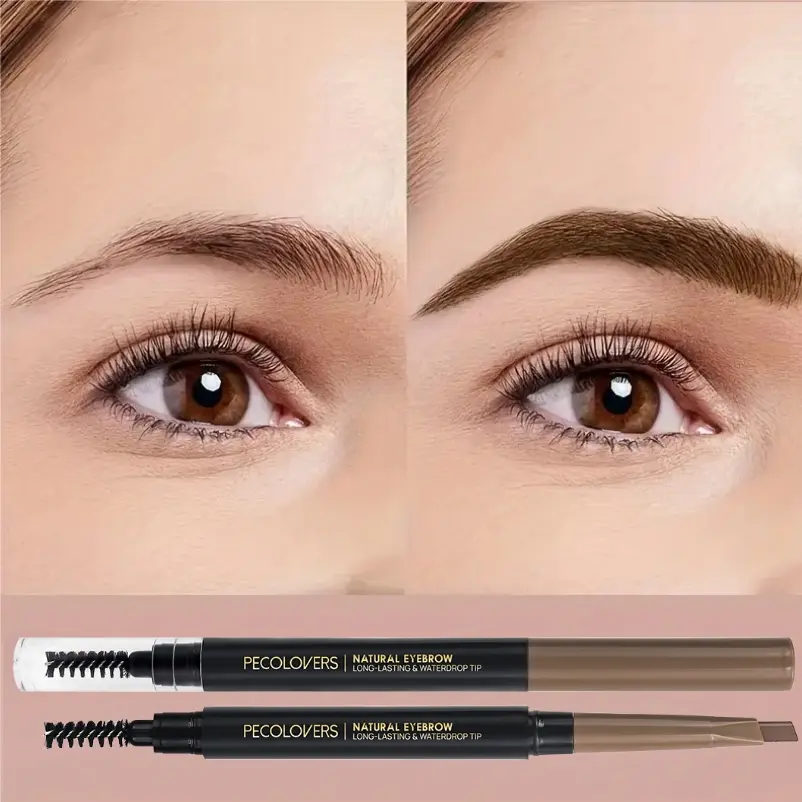 1PC Double-headed Natural Eyebrow Pencil - Eyebrow Makeup Products, Multiple Colors Available, Smudge-proof, Durable and Convenient, Gentle and Delicate