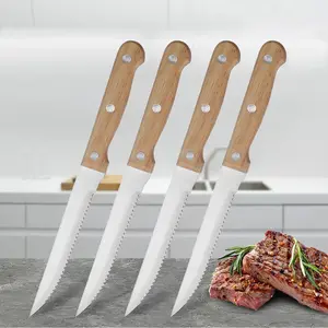 Professional Steak Knife Set, Stainless Steel, BPA Free, 4/6/8 Piece, Home Use, Party Accessories, Men & Women, Western Dining