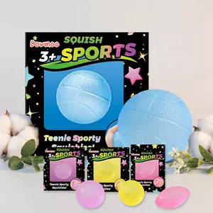 4Pcs Mini Sports Stress Balls Soft Pack Basketball Football Fidgets Colorful Squeeze Sensory Toys Cute Teenie Squishy Ball Set Kids Classroom Prizes Rewards Toddlers Bulk Goodie Bag Fillers Party Favors Gifts Ages 3+