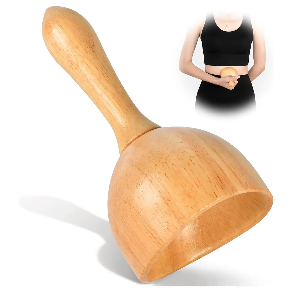 Wooden Massage Cup, Wooden Therapy Tool for Body Care, Shoulder Relaxer, Back, Waist, Leg Muscle Relaxation, Ergonomic Design, All-Season Use, Relaxation Aid, Body Cupping, Back Massagers