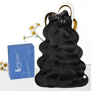 LuckLady 16A Raw Bundles Human Hair Body Wave Triple Lifespan Virgin Remy Hair 100% Unprocessed Indian Hair 14-30 Inches