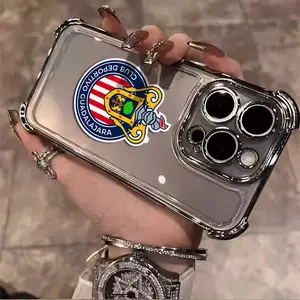Club Chivas Suitable For aesthetic design pattern Electroplated TPU Casing For iphone 17 16 15 14 13 12 11 X XS PRO PLUS MAX AIR Four Corners Anti-Fall Transparent Casual Soft Silicone Phone Cases  L1710