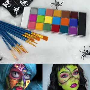 Face and Body Oil Paint Palette, Professional and Safe Non-Toxic Tattoo Halloween Special Effects Party Makeup Kit for Kids and Adults.Suitable for the special occasions like Birthdays, Anniversaries, Christmas and Halloween
