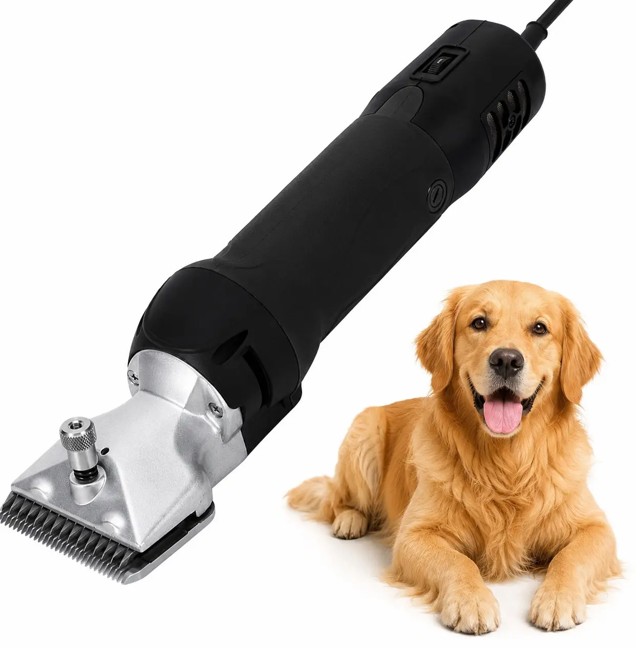 Professional Dog Grooming Clippers for Thick Coats - Shears Heavy Duty Hair Cutting Kit - Large Dog Shaver Set - Pet Trimmer for XL Large Dogs, Horses