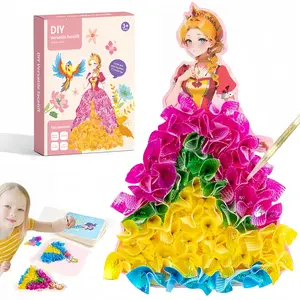 Princess Poke-In Art Kit – Cute DIY Paper Flower Craft for Girls Ages 4–9, Kawaii Sensory Activity, Screen-Free Montessori STEM Toy for Fine Motor Skills & Creative Play | Ideal Valentine's Day Gift for Girls, Spring Break Activity & Birthday Present.