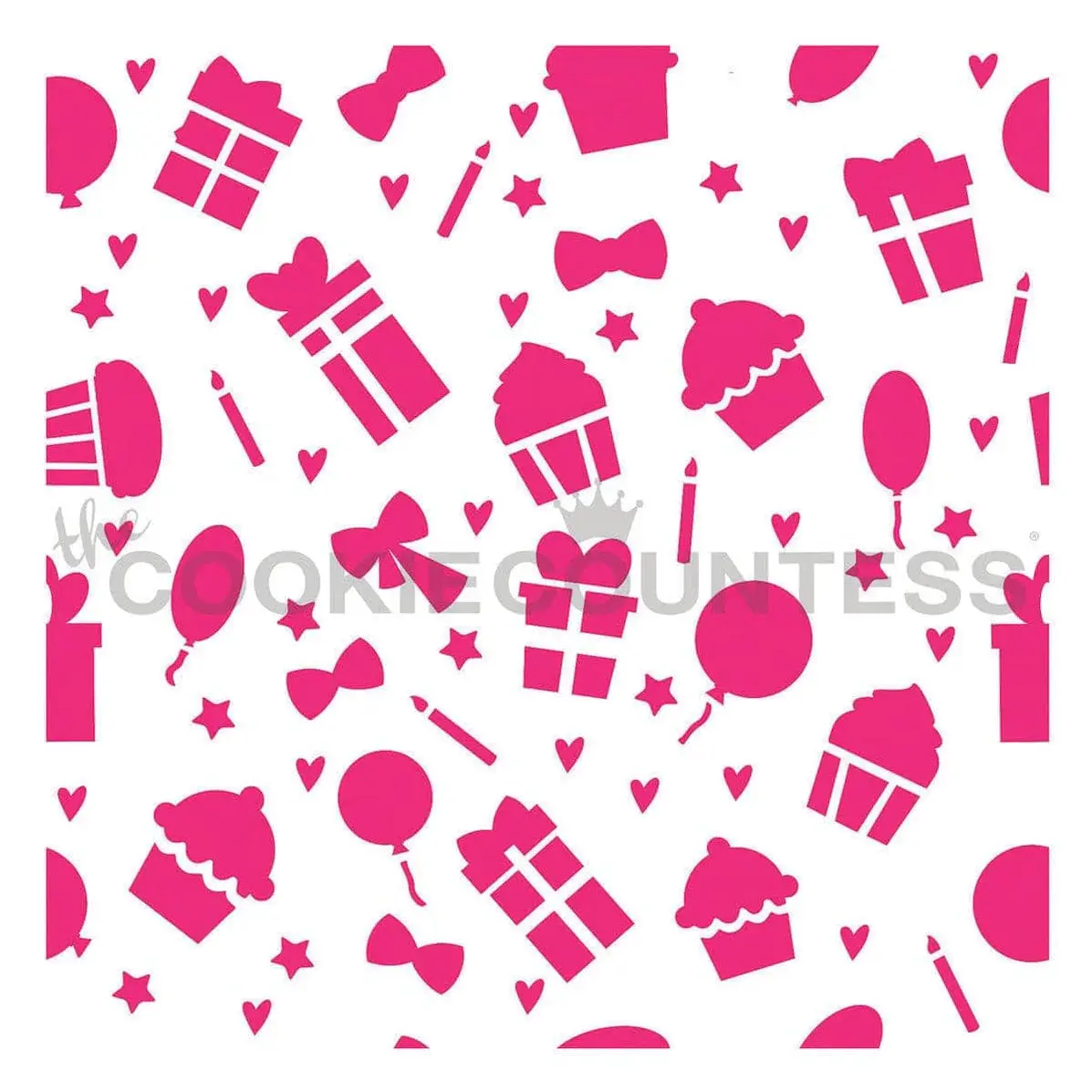 Cookie Stencil The Cookie Countess Birthday Icons Pattern