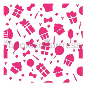 Cookie Stencil The Cookie Countess Birthday Icons Pattern