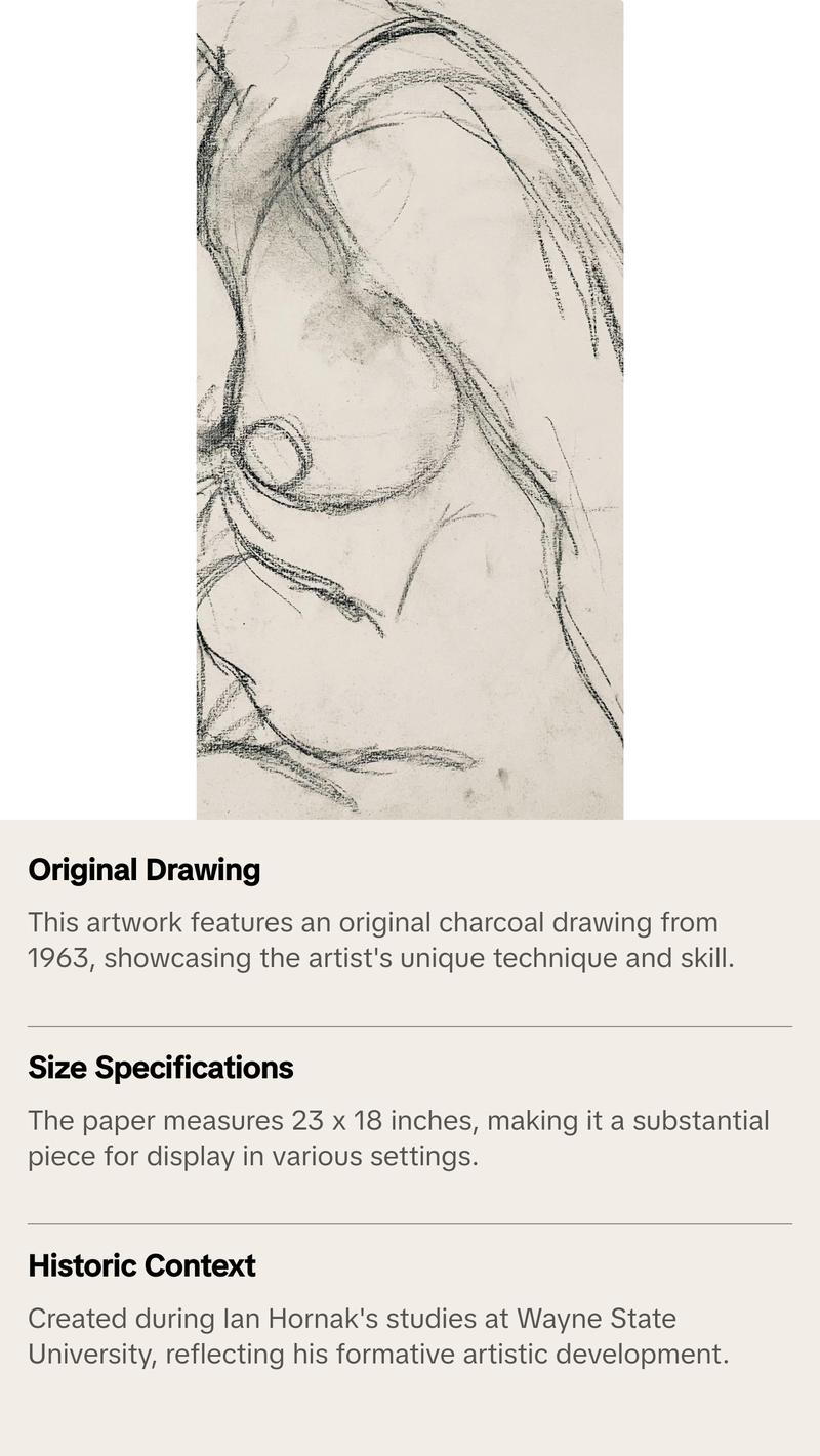 Ian Hornak, Renaissance Female Nude Figure Study, 1963, Original Drawing Ian Hornak, Renaissance Female Nude Figure Study, 1963, Original Drawing