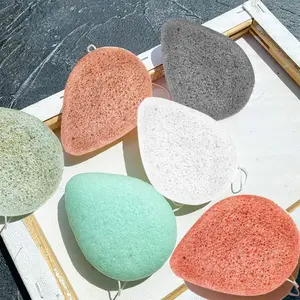 6 Pack Natural Konjac Facial Sponges, findTop 6 Colors Konjac Facial Sponges for Gentle Face Cleansing and Exfoliation