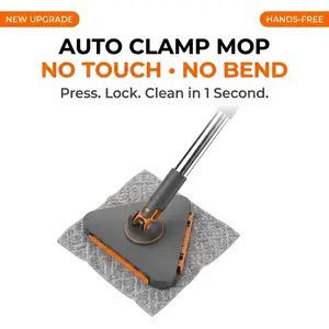 "Reach Every Corner: 360° Rotating Wall & Ceiling Mop | Deep Clean Your Baseboards Without Bending Over!"