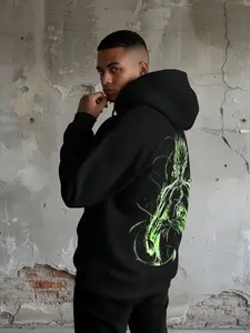 Unisex Broccoli Print Hoodies, Women's Oversized Fleece Long Sleeve, Men's Pullover Sweatshirt, Casual Basic Pullover, Fall & Winter Clothes