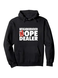 Men'S Addiction Recovery Hoodie - AA/NA 12 Steps Sponsor Pullover Sweatshirt, Bold NEIGHBORHOOD HOPE DEALER Text, Kangaroo Pocket Hooded Sweatshirt for Sobriety Support, Machine Washable Fabric - Addiction Recovery Gift for Men