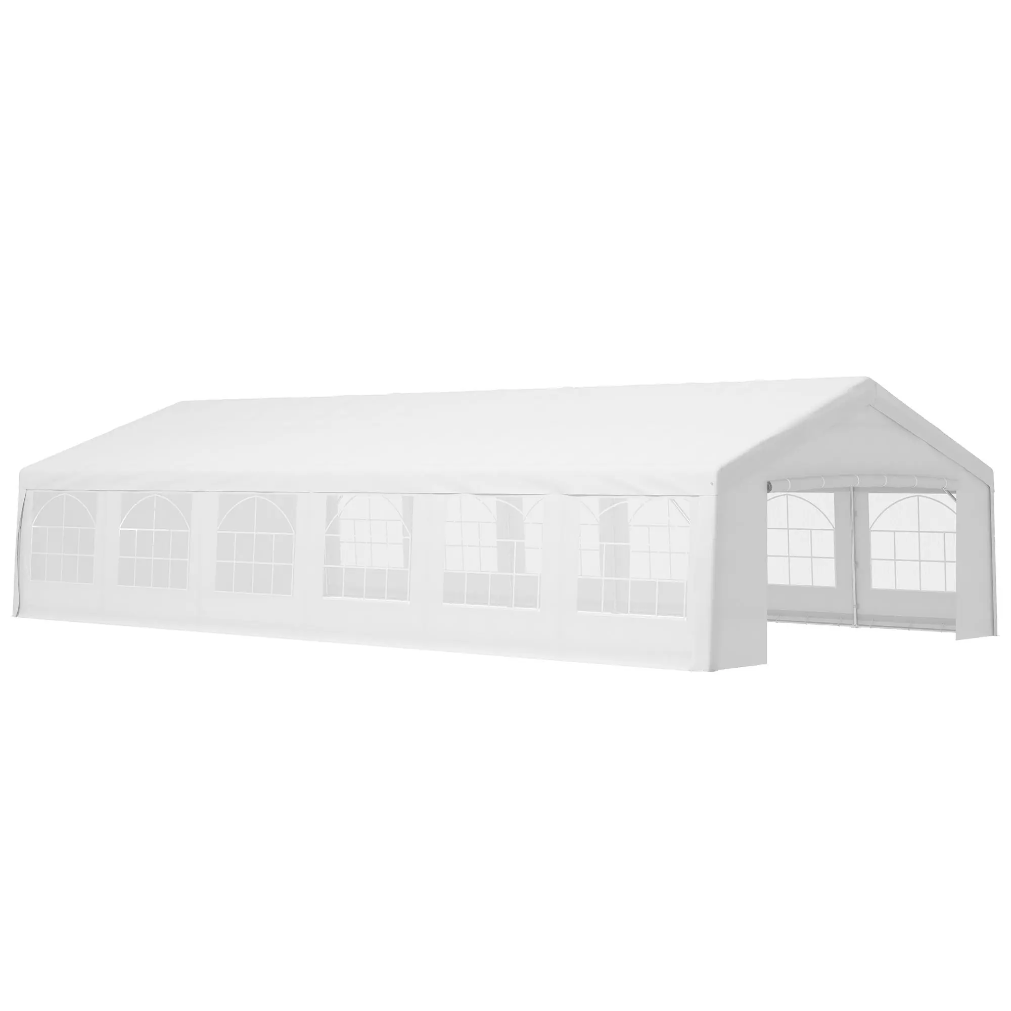 Outsunny 20'x40' Heavy-Duty Event Tent & Carport, Sunshade Canopy with Removable Sidewalls, Double Doors, Large Outdoor Shelter for Parties, Weddings