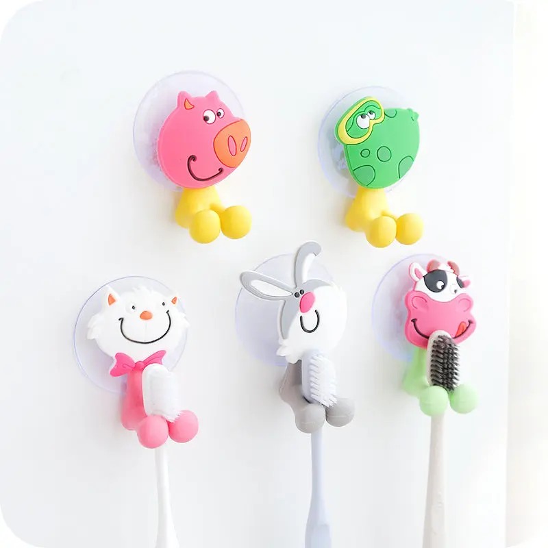 Cartoon Suction Cup Toothbrush Holder