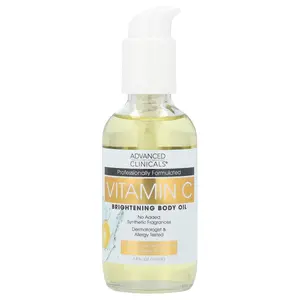 Advanced Clinicals Vitamin C, Brightening Body Oil, 3.8 fl oz (112 ml)
