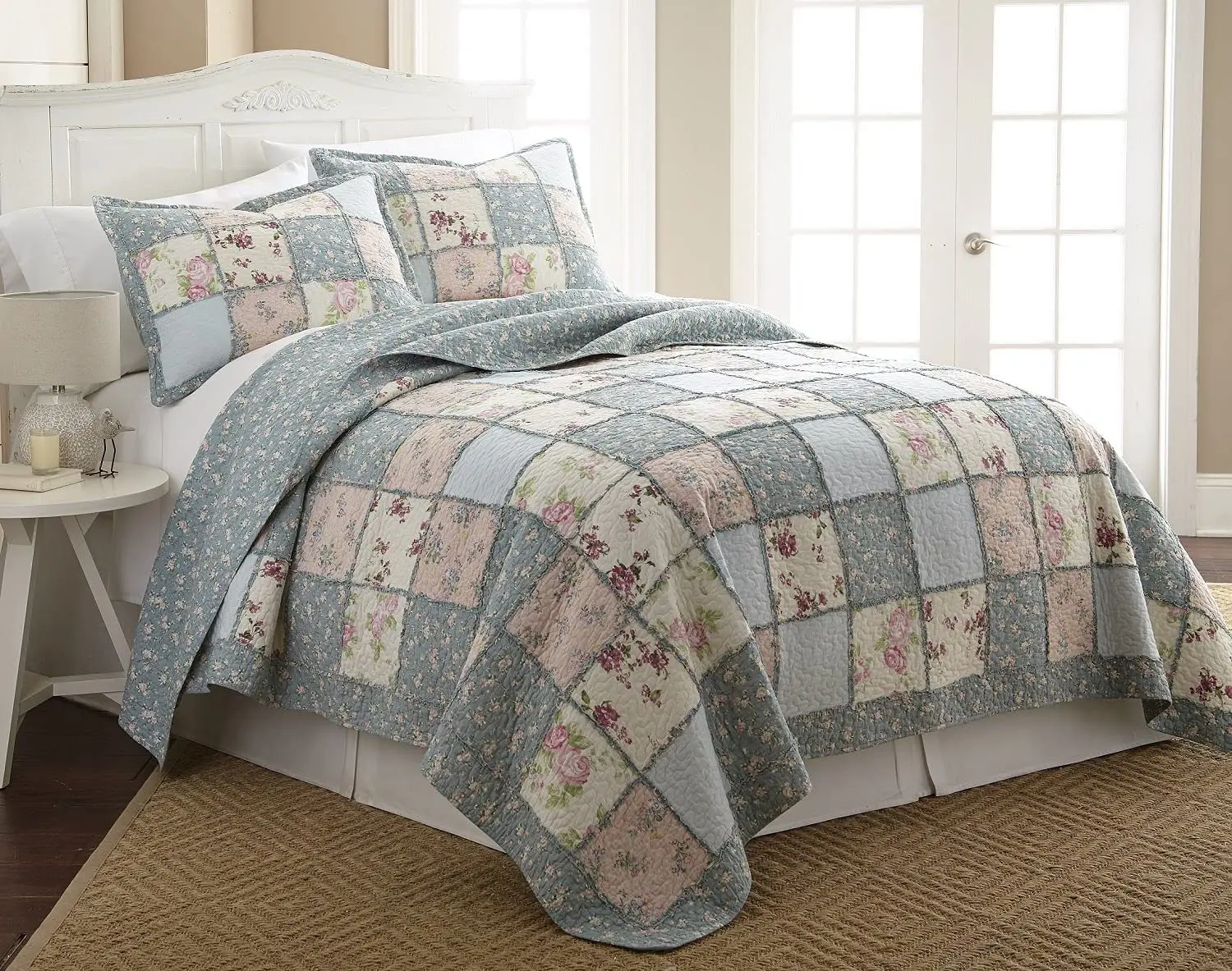 Abbi Floral Garden Patchwork Cotton Quilt