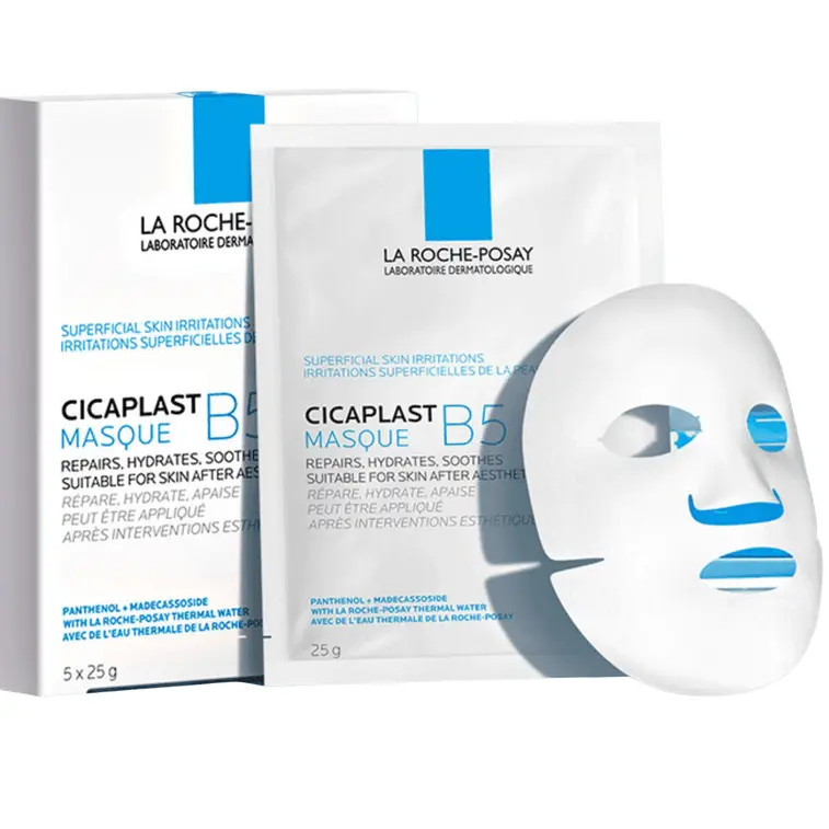 La Roche-Posay Cicaplast B5 Mask B5 Repair Hydrate Sooth For Sensitive Skin 5 Sheets Laroche Posay B5 Masque La Roche-Posay Cicaplast B5 Mask B5 Repair Hydrate Sooth For Sensitive Skin 5 Sheets Laroche Posay B5 Masque