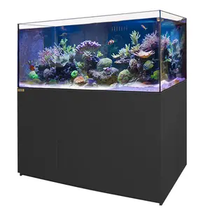 250 Gallon Coral Reef Aquarium Ultra Clear Glass Tank & Built in Sump Water