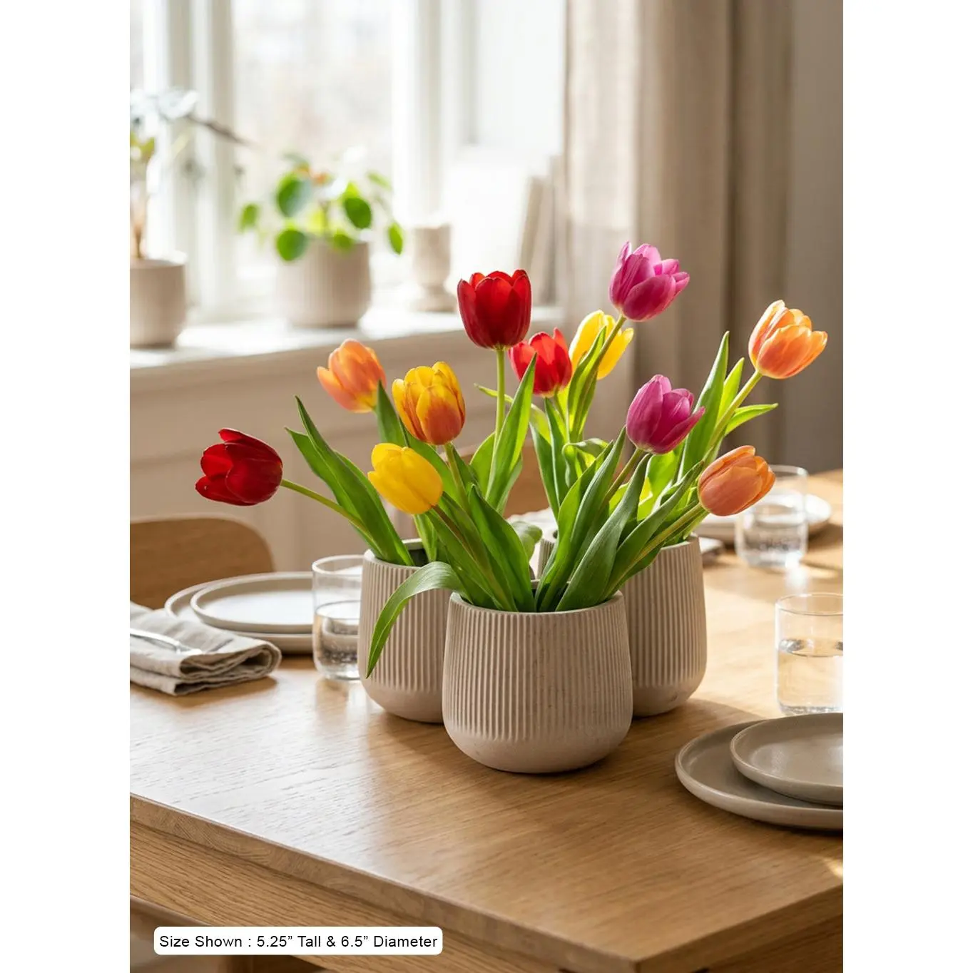 Terra Ribbed Vase Collection