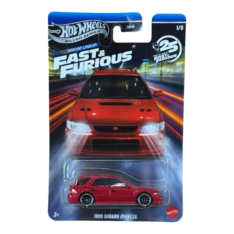 Hot Wheels 1999 Subaru Impreza Fast & Furious Silver Series Dream Lineup 1/5