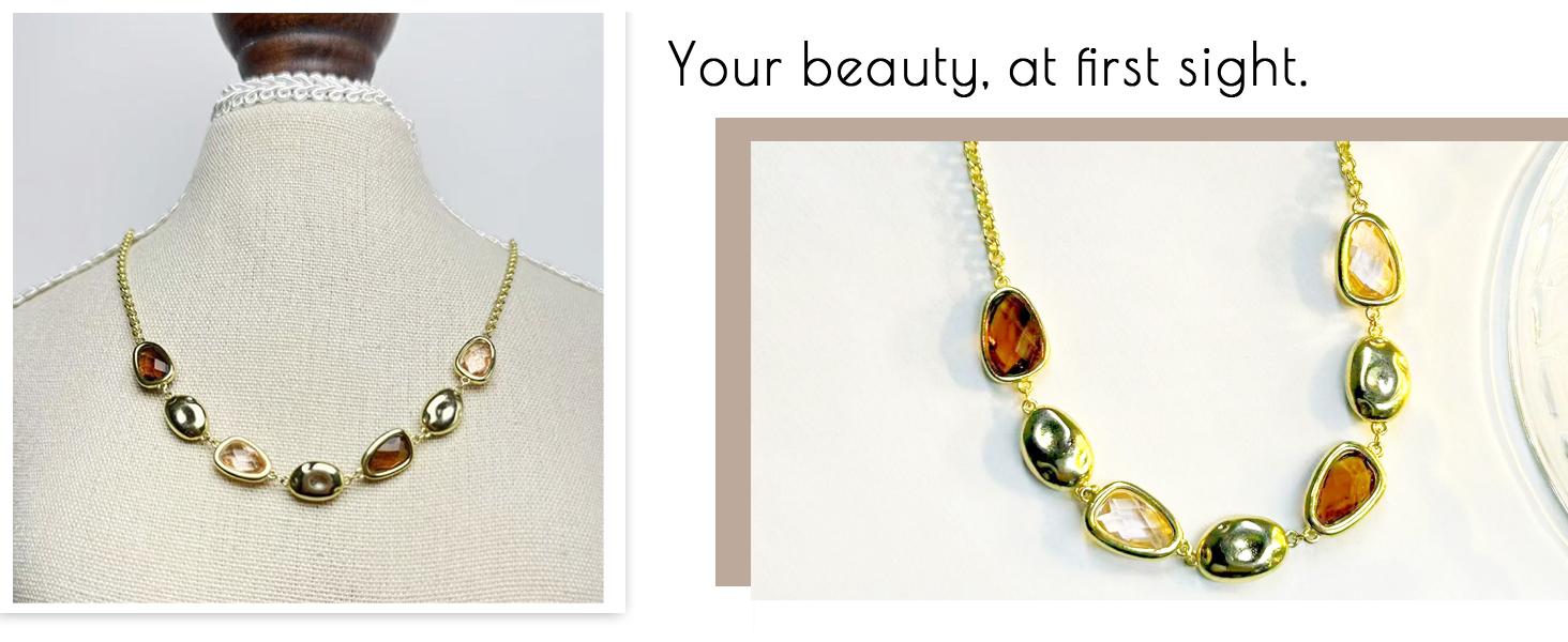 Swyii Mermaid Multi-Gemstone Necklace for Women, Fashion Accessories, Gift Ideas, Party Jewelry, Trendy All-match & Celebration Style, Holiday Haul Deals, Sparkle Into 2026, Non Tarnish jewelry