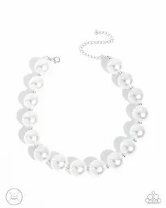 Pronounced Pearls - White Pearl Short Choker Necklace - Paparazzi