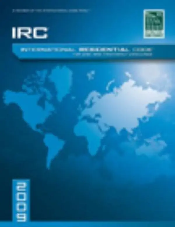 USED Book - 2009 International Residential Code For One-and-Two Family Dwellings: Soft Cover Version (International Code Council Series) by International Code Council (Paperback) - english