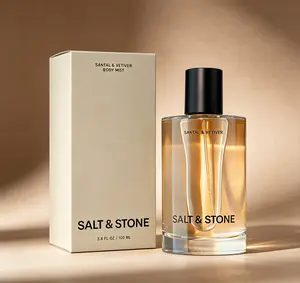 Salt & Stone Unisex Body Mist 100ml Santal Vetiver Scent Nourishing Hair Body Spray Added Glycerin Red Algae Vegan Cruelty-Free Woody Calming Fragrance Daily Refreshing Skin Care Spray