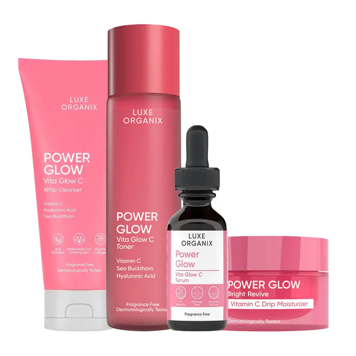 [luxe organix] Power Glow Vita Glow C Bundle | Vitamin C Skincare Set