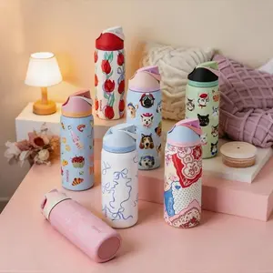 OWALA Special Edition 32OZ Insulated Stainless Steel Water Bottle with FreeSip Straw Blue Pink Bow,Dear Diary,Dog Cat Collage,Valentine pink,Luck Hankie & More Designs Ideal for Sports, Travel, School