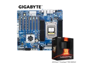 GIGABYTE MC62-G40 AMD Ryzen Threadripper PRO Workstation Board with AMD Threadropper Pro 5965WX Bundle