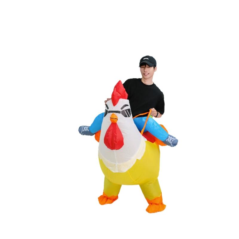 Hen Do Inflatables Inflatable Chicken Riding Costume Set, Perfect for Halloween Parties ...
