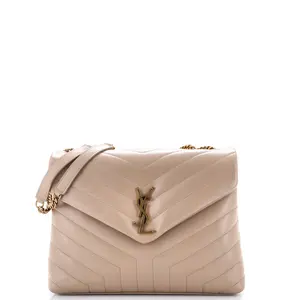 Pre-owned Yves Saint Laurent Leather Shoulder Bags Saint Laurent Loulou Shoulder Bag Matelasse Chevron Medium by Rebag